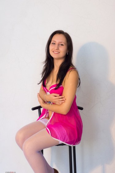 Kitty M In White Stockings 2