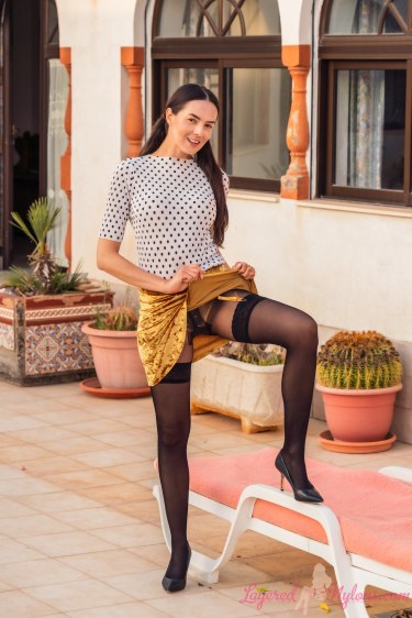 Nikolart In Nylons At The Pool 2