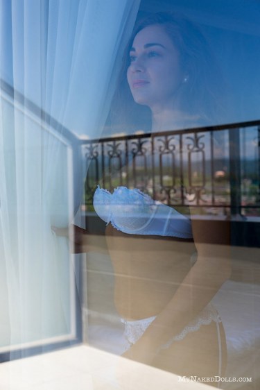 Allegra In White Stockings 1