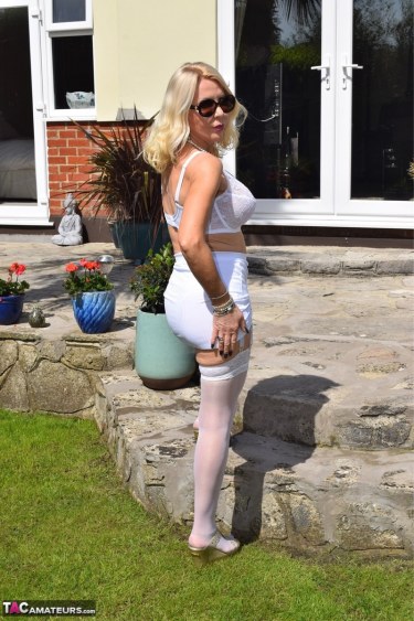 Emerald In White Lingerie 5