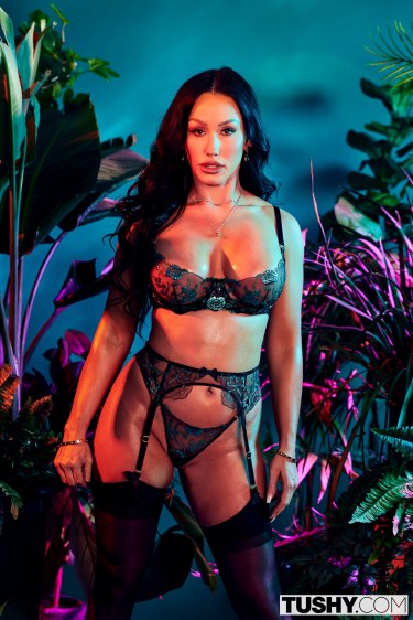 Jennifer White In Lingerie And Stockings 8