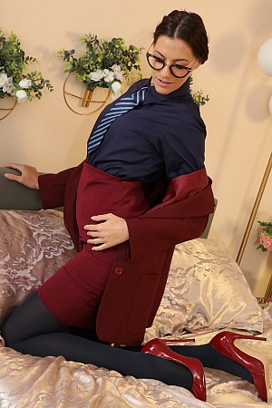 Becky X In Hot Seretary Outfit