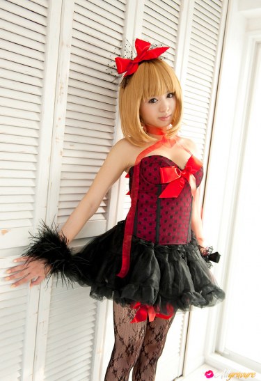 Rika Hoshimi In Crimson Corset 1