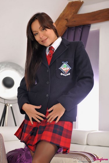 Lily S In College Uniform 1