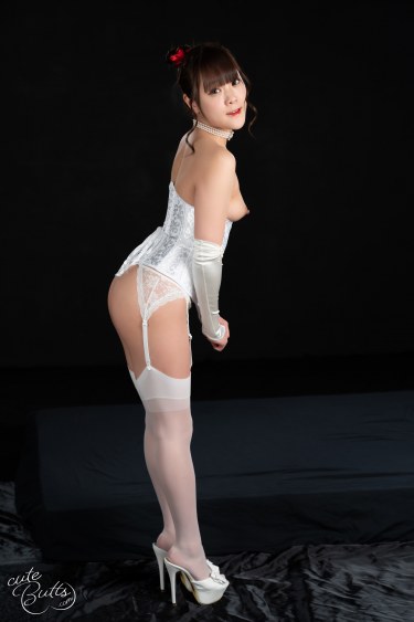 Aya Komatsu In White Lingerie 4