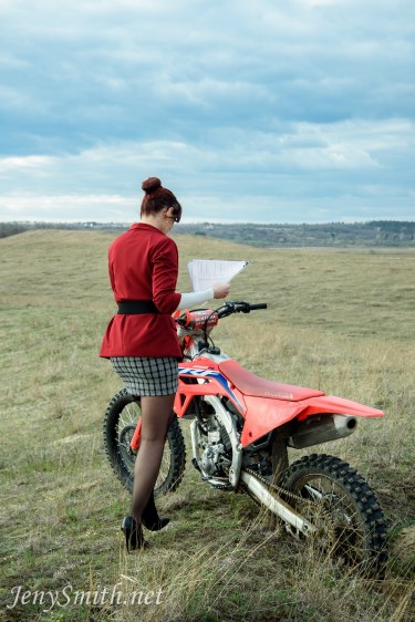 High Heels Secretary And A Bike 15