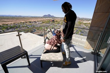 Blue Haired Xoe Grim Takes Kingbbc 10