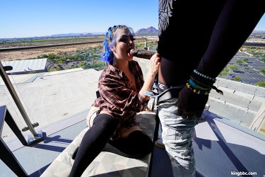 Blue Haired Xoe Grim Takes Kingbbc 11