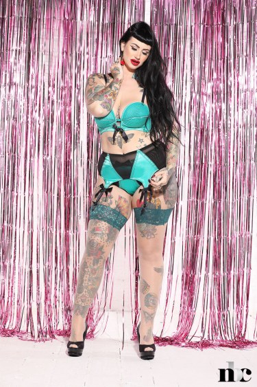Cherrie Pie In Turquoise Lingerie 6