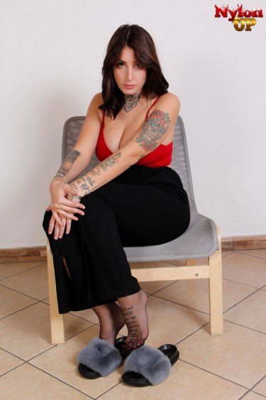 Tokyo Strips On A Chair 1