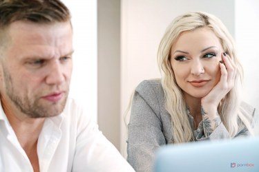 Irresistible Blonde Kenzie Taylor Gets Ass Slammed By Big Dick Boss 1