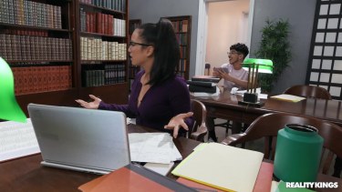 Goofing Off In A Library With Christina Savoy 1