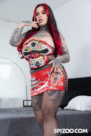 Busty Tattooed Sabien Demonia Receives Hardcore Fucking From Lover 4