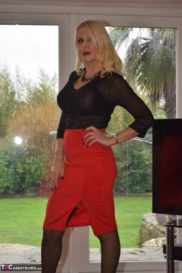 Emerald In Red Skirt And Black Blouse 5