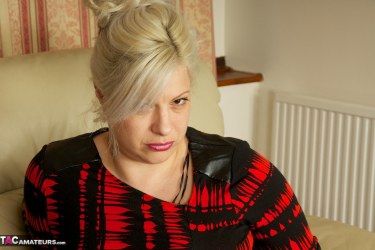 Gina George In Red And Black Dress 2