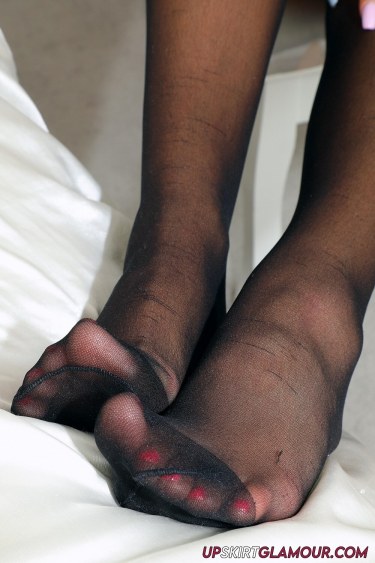 Lauren Louise In Party Outfit With Black Stockings 12